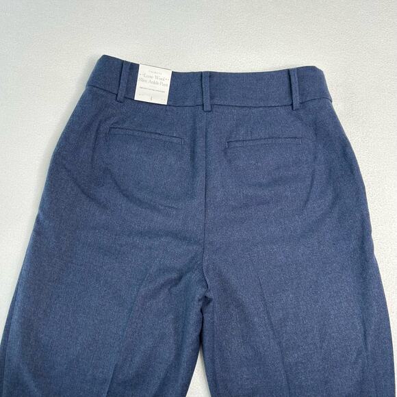 Talbots Women's Size 4 NWT Luxe Wool Slim Ankle Pant Blue - Picture 6 of 10